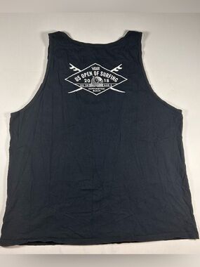 VANS Tank Top Sleeveless T-Shirt Black XXL Men US Open Surf Competition 2018